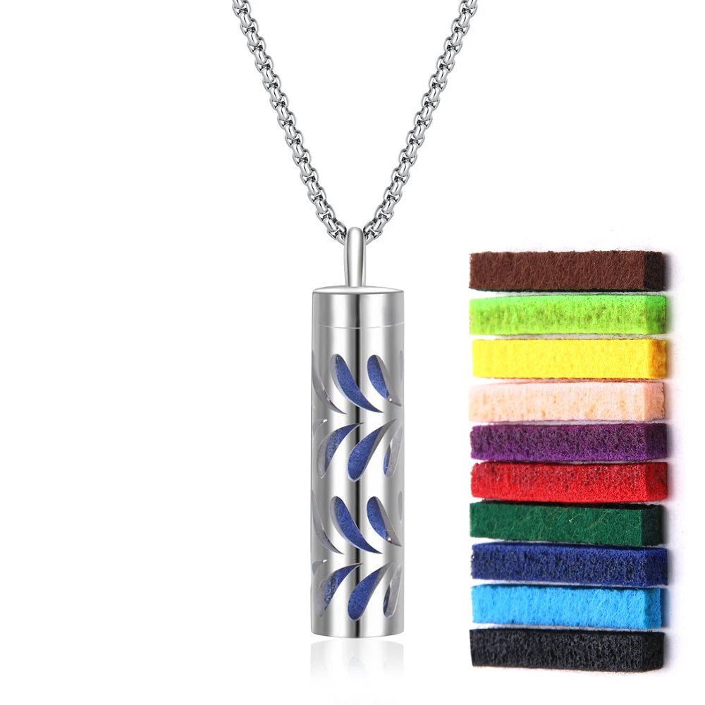 Aromatherapy necklace diffuser | 316L stainless steel locket | 65cm chain