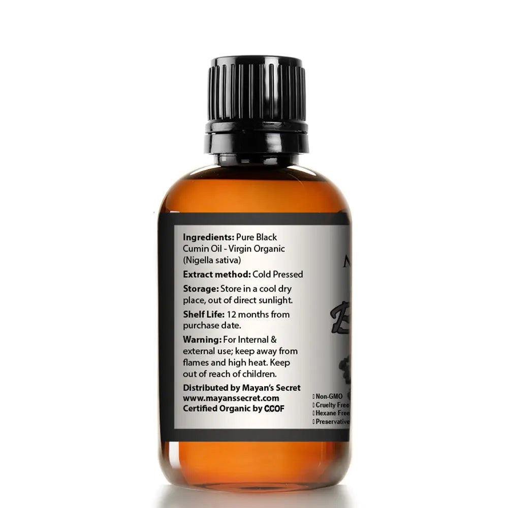 Black cumin seed oil | USDA organic, cold-pressed, unrefined | 4 oz