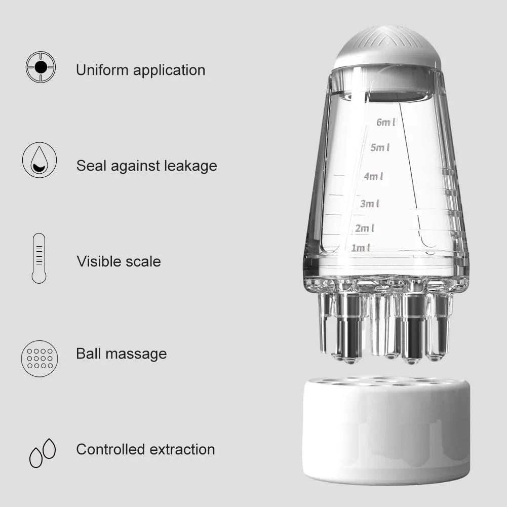 Hair oil applicator | Scalp massage roller | 6ml capacity