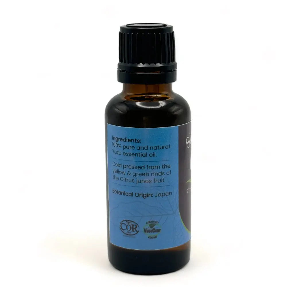 Yuzu citrus essential oil | Bright, zesty aroma | Pure oil and roll-on