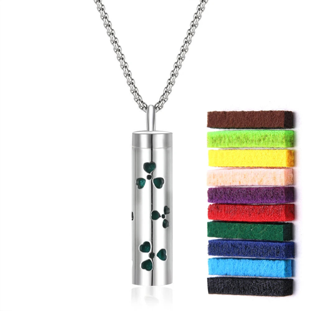 Aromatherapy necklace diffuser | 316L stainless steel locket | 65cm chain