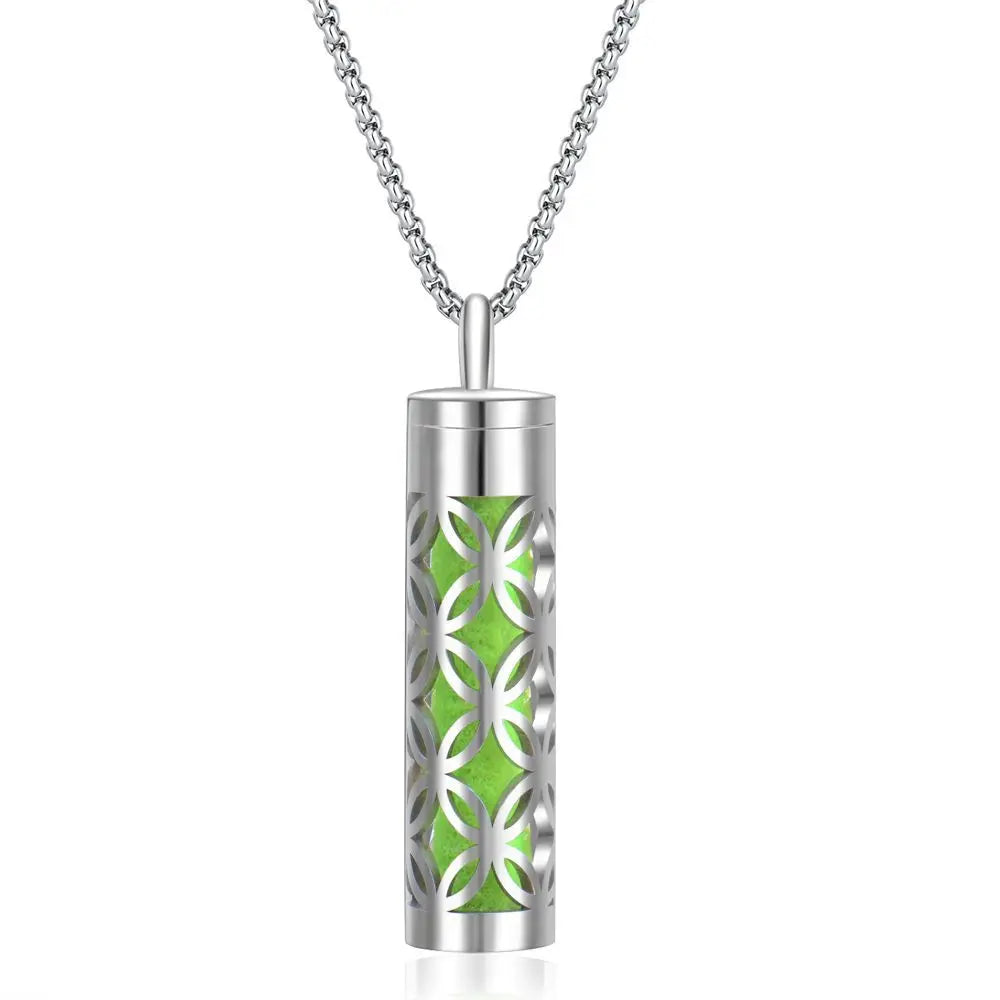 Aromatherapy necklace diffuser | 316L stainless steel locket | 65cm chain