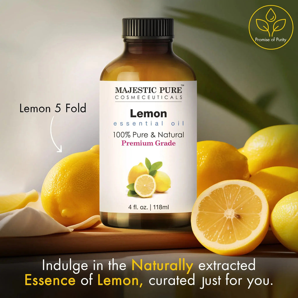 Lemon essential oil | 100% natural, 5-fold | 4 fl oz