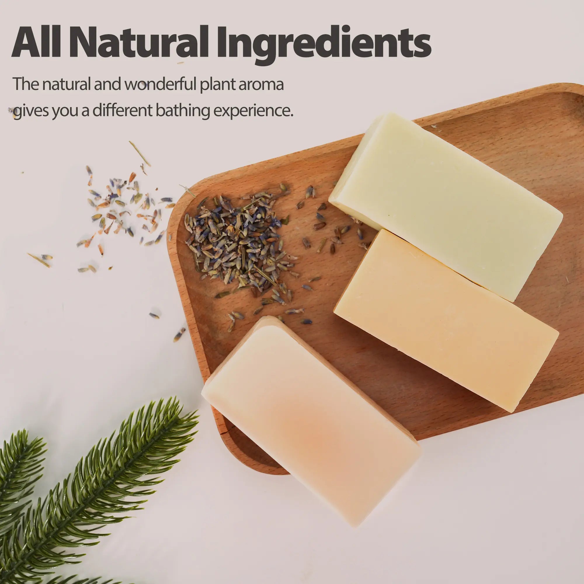 Cold-process soap set | Tea tree, lemongrass, and chamomile essential oils | 3-pack