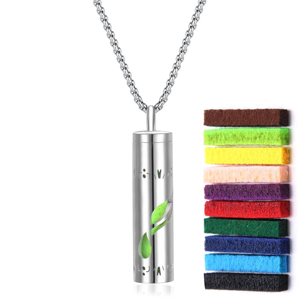 Aromatherapy necklace diffuser | 316L stainless steel locket | 65cm chain