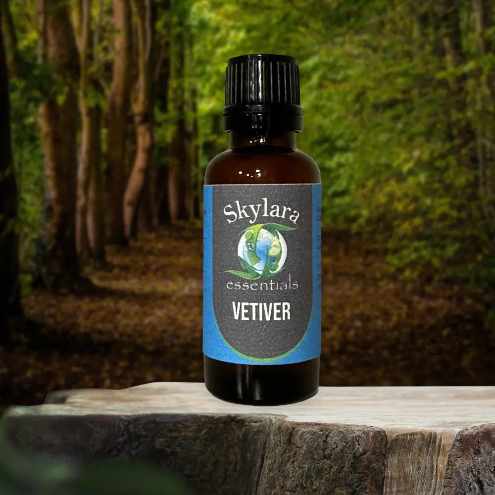 Vetiver essential oil | Indonesian, steam-distilled | Pure oil and roll-on