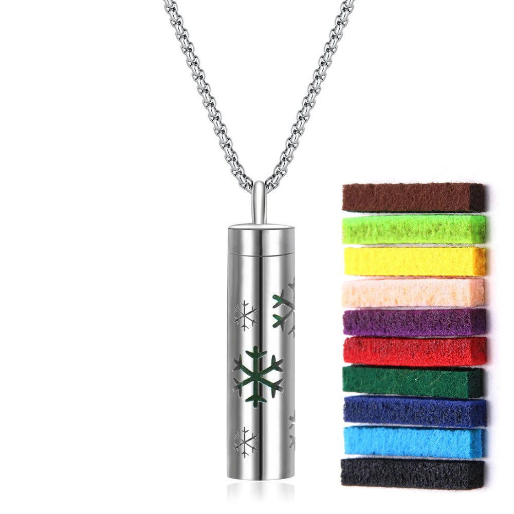Aromatherapy necklace diffuser | 316L stainless steel locket | 65cm chain