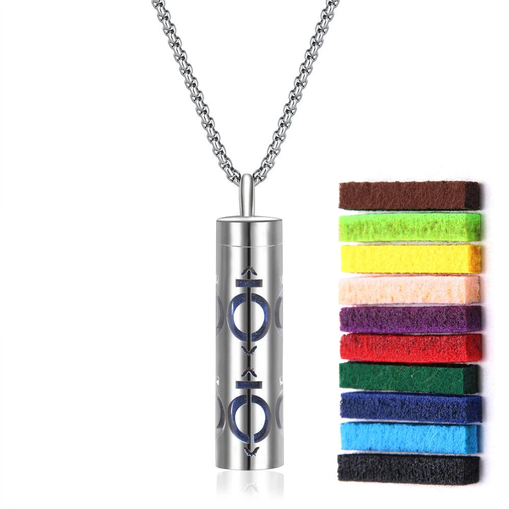 Aromatherapy necklace diffuser | 316L stainless steel locket | 65cm chain