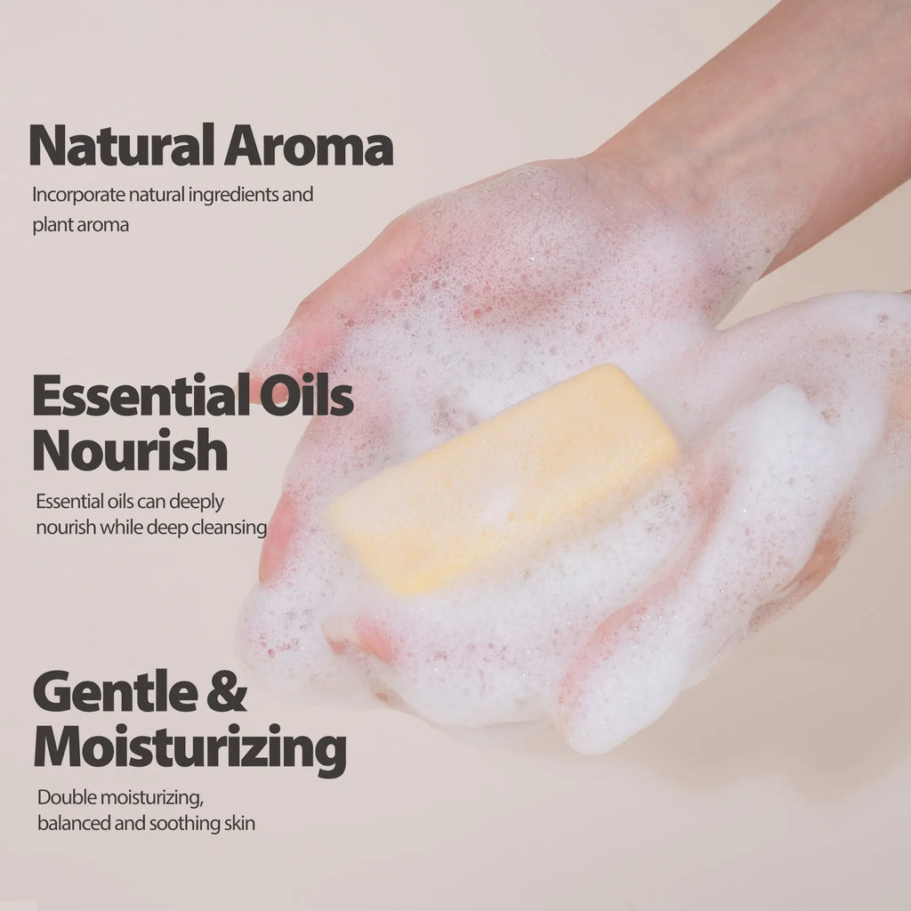 Cold-process soap set | Tea tree, lemongrass, and chamomile essential oils | 3-pack
