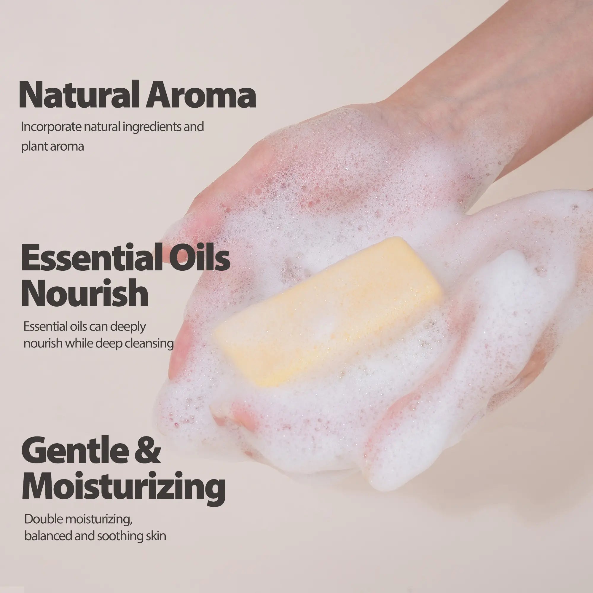 Cold-process soap set | Tea tree, lemongrass, and chamomile essential oils | 3-pack