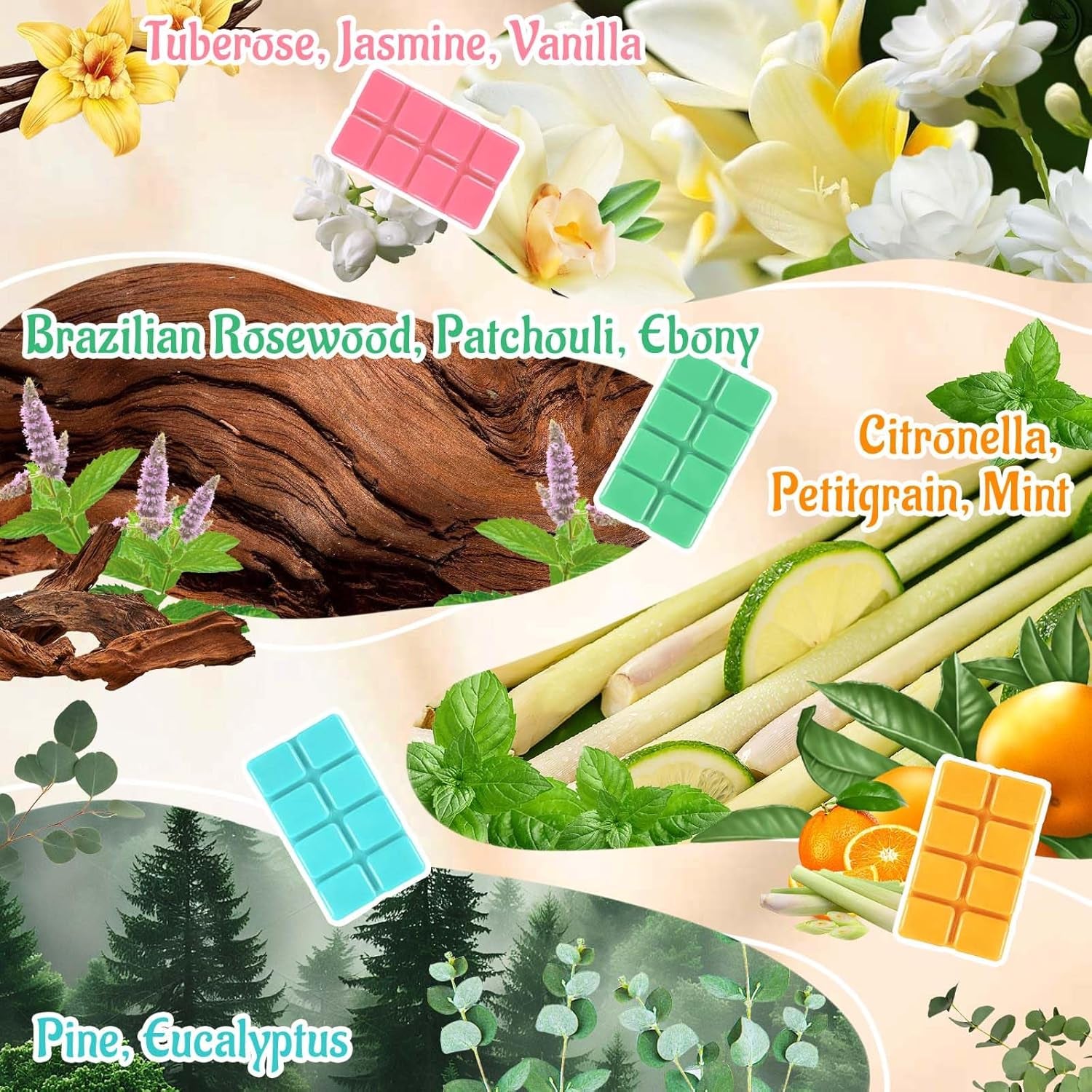 Soy wax melts | Natural soy with essential oils | 4 x 2.5oz
