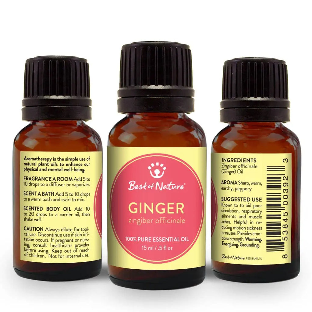 Ginger essential oil | Warm spicy aroma | 15ml