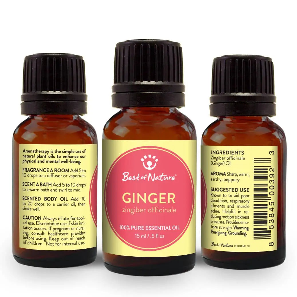 Ginger essential oil | Warm spicy aroma | 15ml