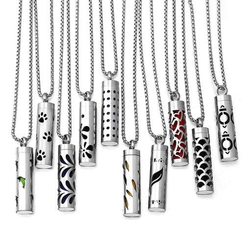 Aromatherapy necklace diffuser | 316L stainless steel locket | 65cm chain