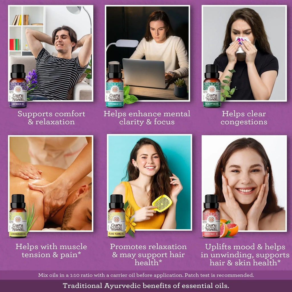 Essential oil single notes set | 6 pure single oils | Worldwide sourced