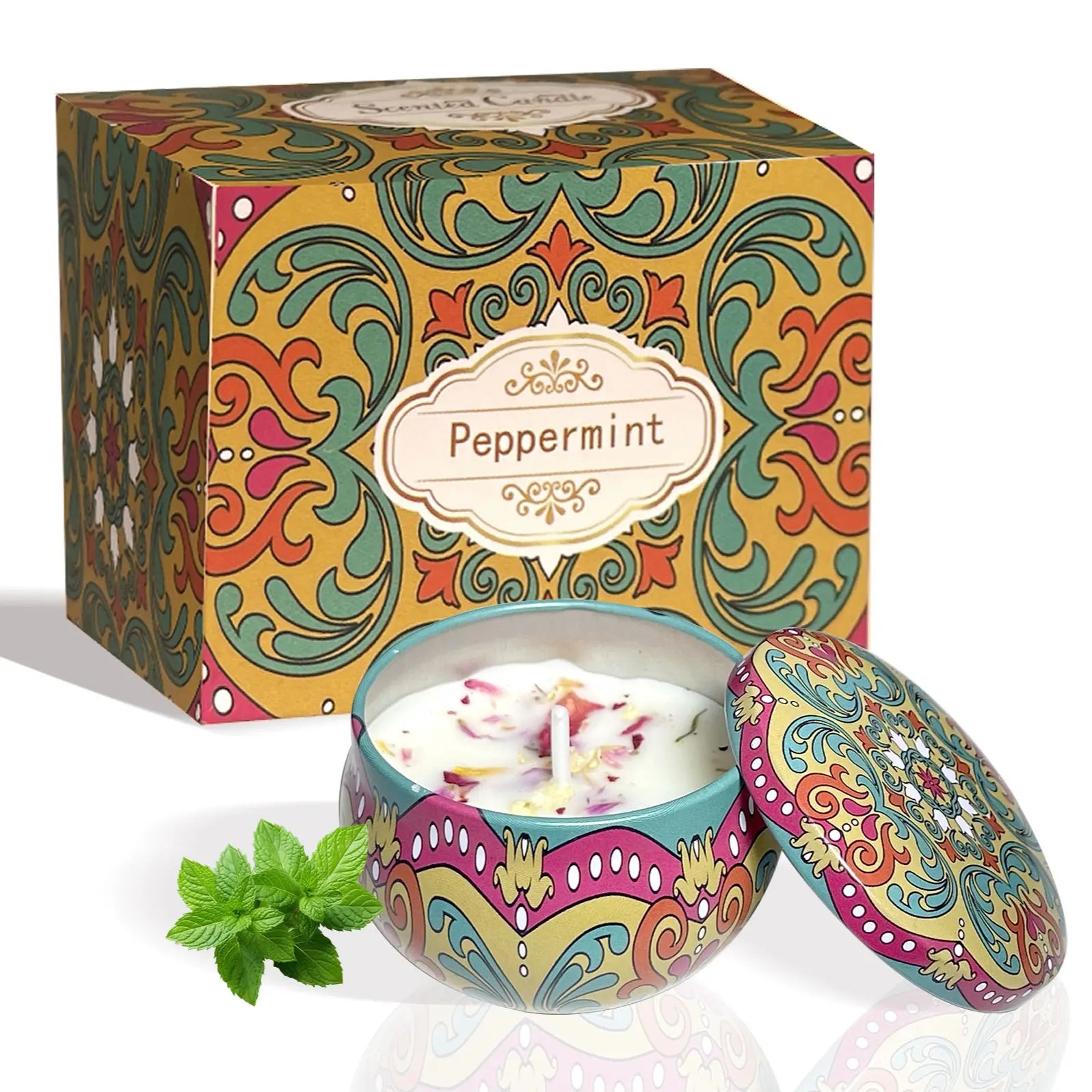 Soy wax scented candle | 2.5 oz | rose, vanilla, fig, or mint