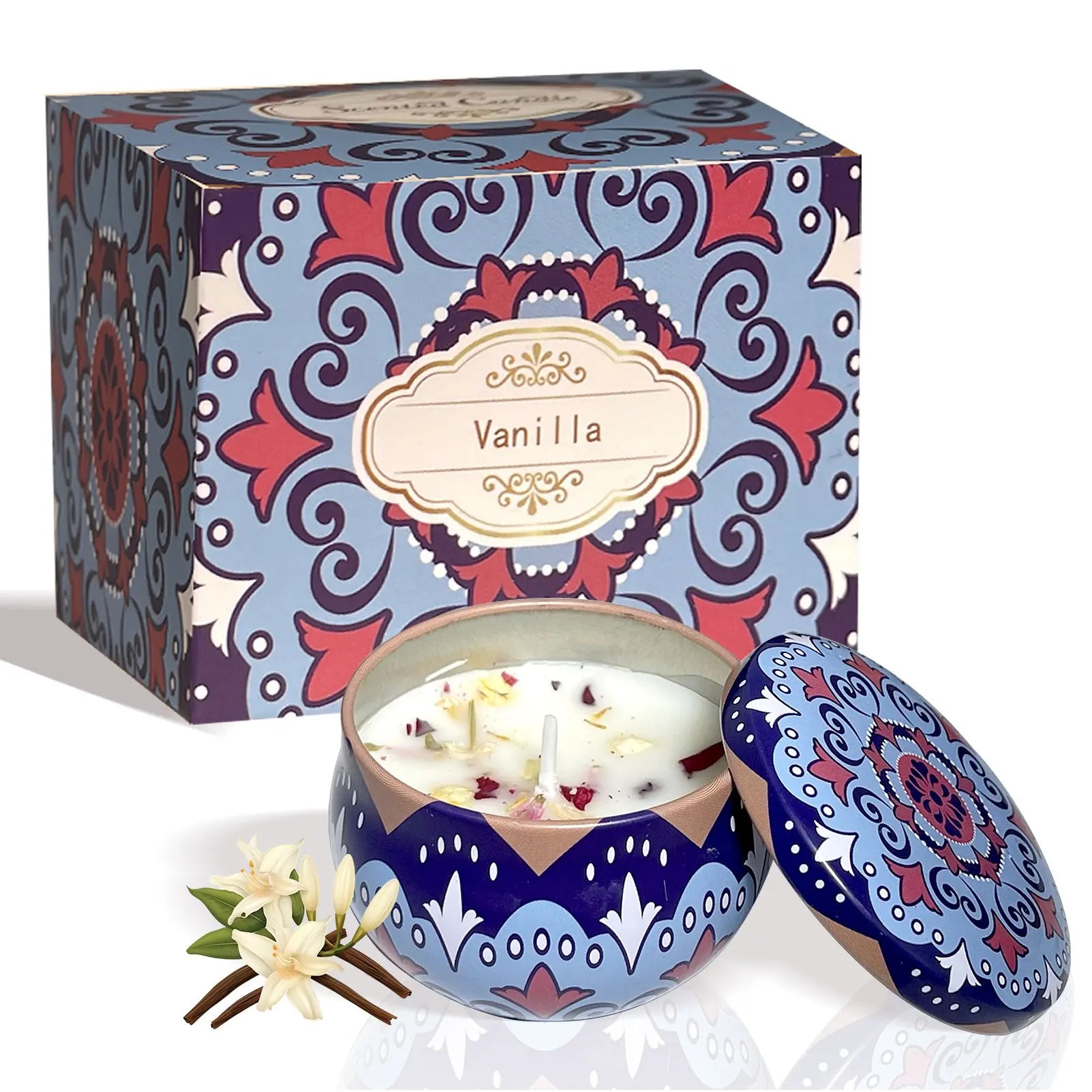 Soy wax scented candle | 2.5 oz | rose, vanilla, fig, or mint