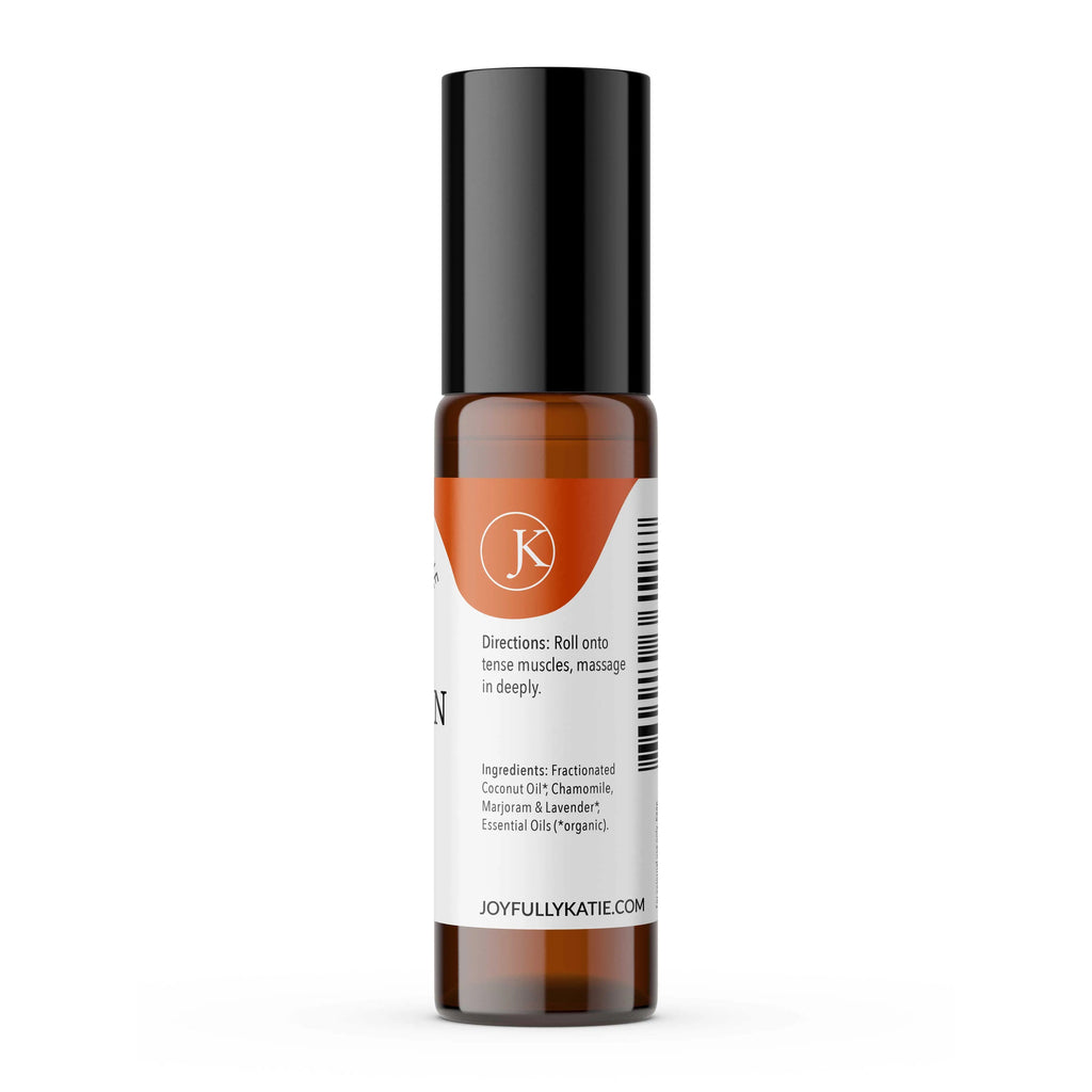 Tension Relief essential oil roller | Pre-diluted blend | Roman Chamomile, Marjoram, Lavender