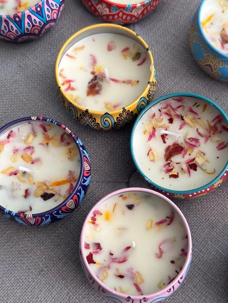 Soy wax scented candle | 2.5 oz | rose, vanilla, fig, or mint