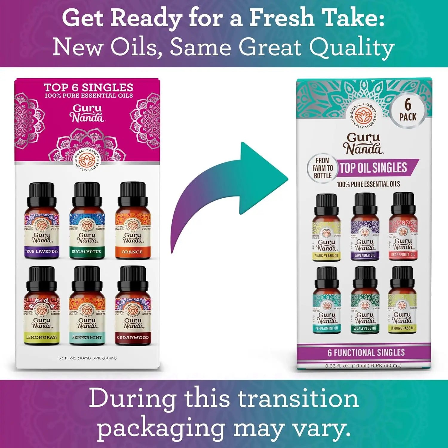 Essential oil single notes set | 6 pure single oils | Worldwide sourced