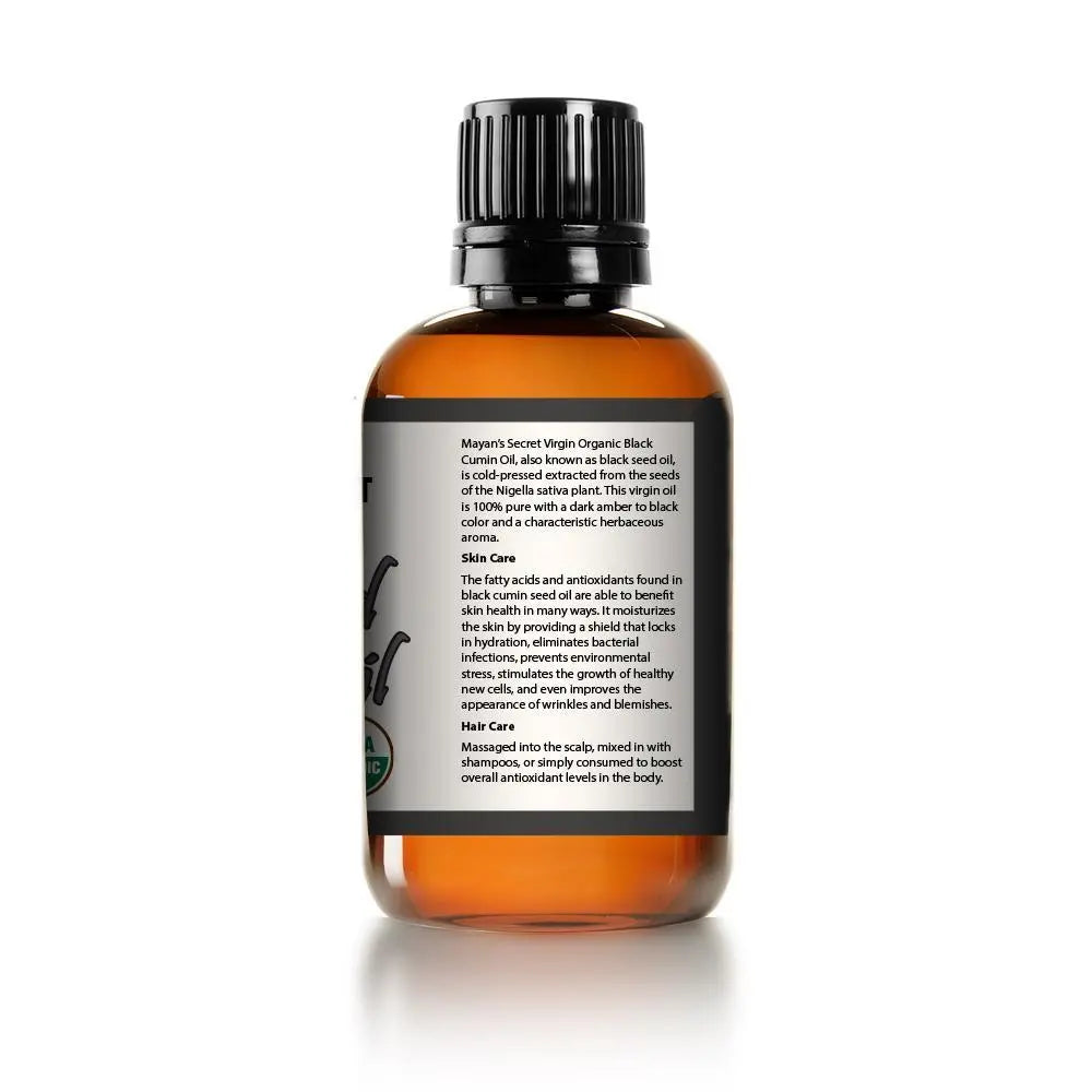 Black cumin seed oil | USDA organic, cold-pressed, unrefined | 4 oz