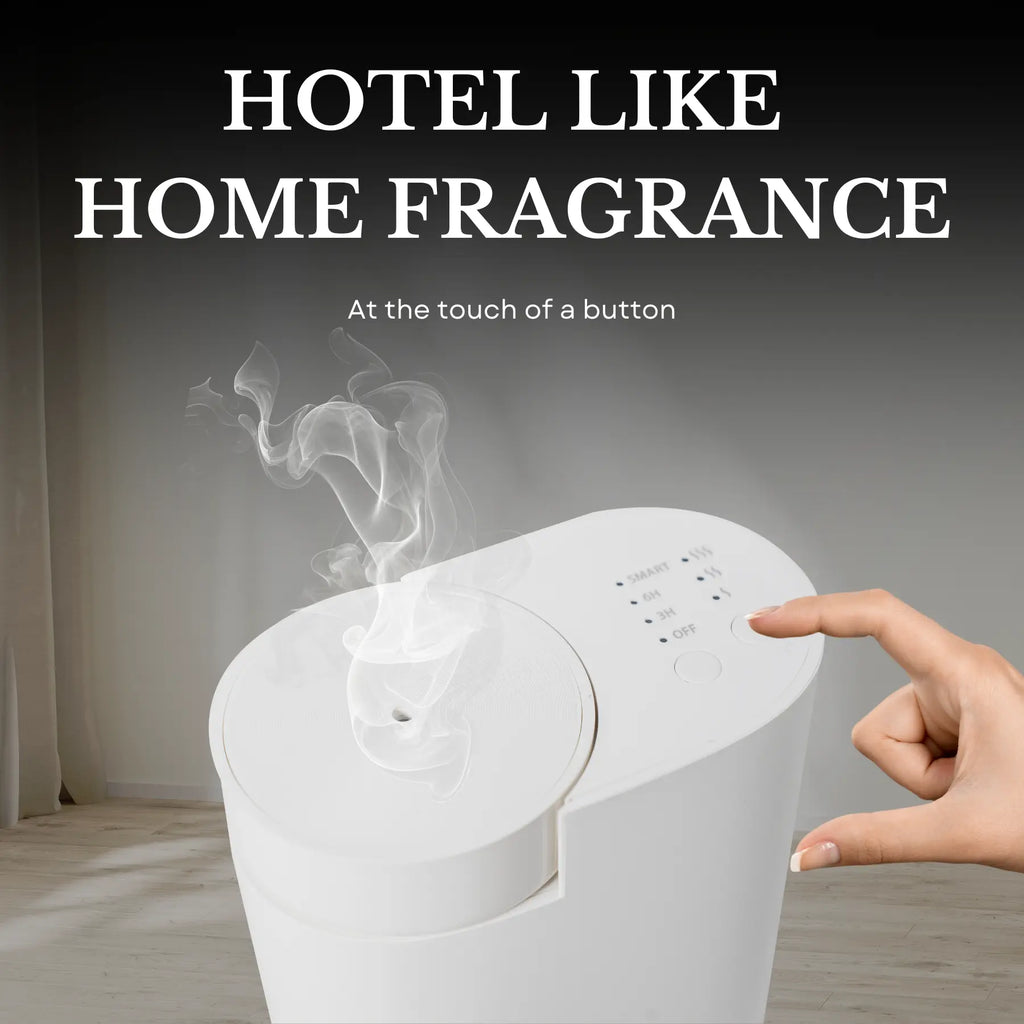 Waterless fragrance diffuser | Plug-in, Bluetooth app control, 500 sq ft | White