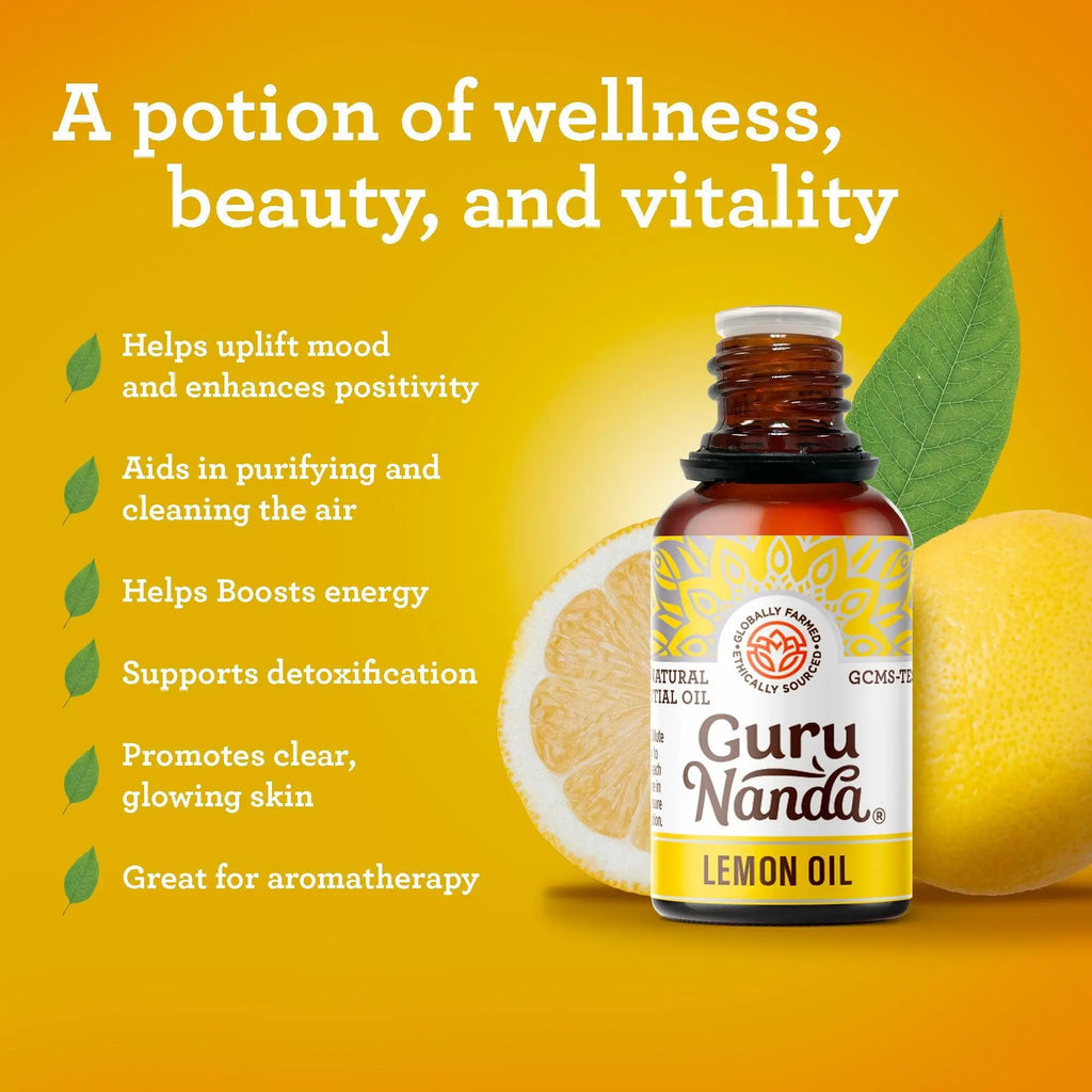 Lemon essential oil | Fresh citrus aroma | 2-pack