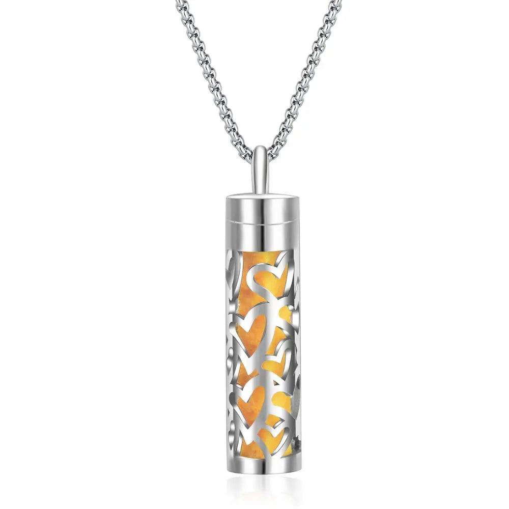 Aromatherapy necklace diffuser | 316L stainless steel locket | 65cm chain
