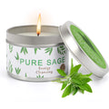 Soy wax candle | White sage | 4.4 oz, 25-hour burn