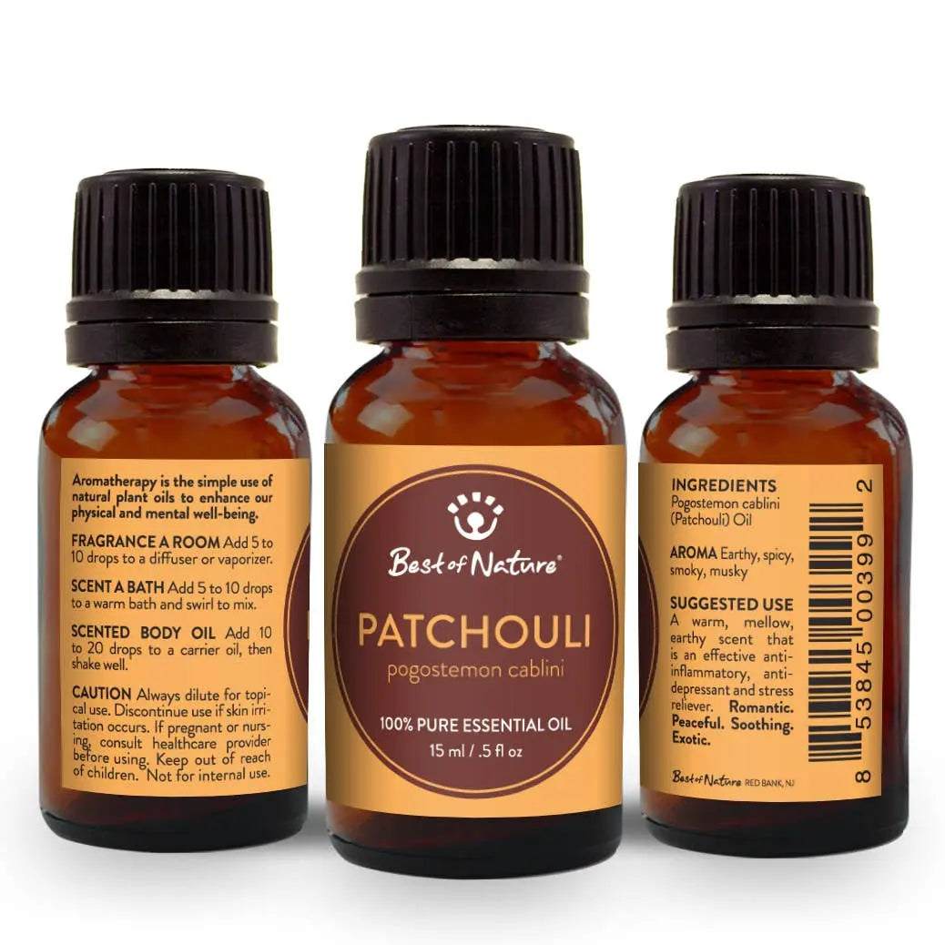 Patchouli essential oil | Warm, earthy aroma | 15ml