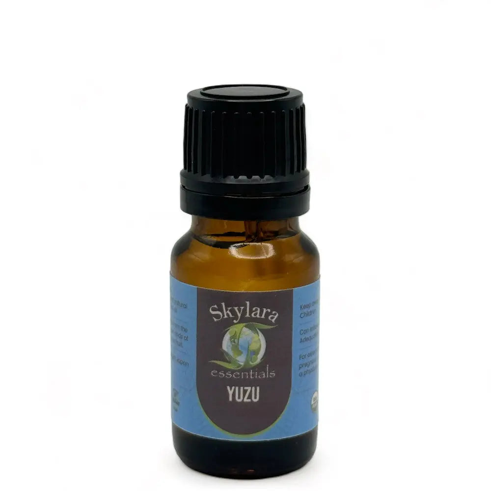 Yuzu citrus essential oil | Bright, zesty aroma | Pure oil and roll-on