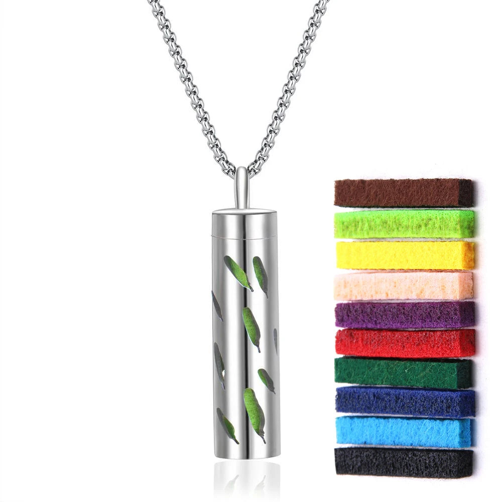 Aromatherapy necklace diffuser | 316L stainless steel locket | 65cm chain