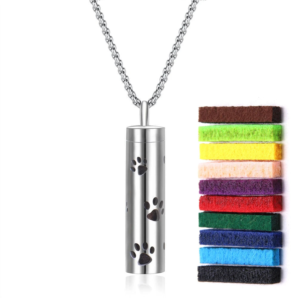Aromatherapy necklace diffuser | 316L stainless steel locket | 65cm chain