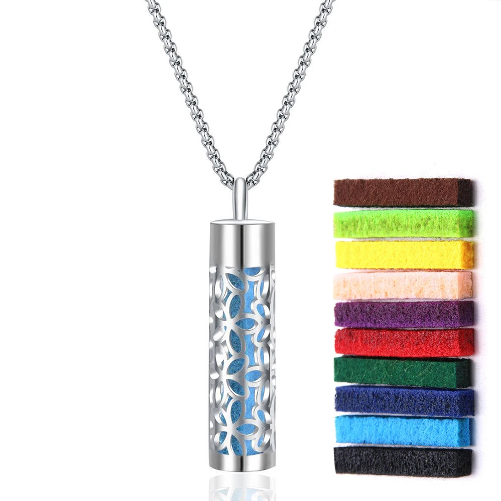 Aromatherapy necklace diffuser | 316L stainless steel locket | 65cm chain