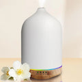 Ceramic ultrasonic diffuser | 250ml, timer and night light | White