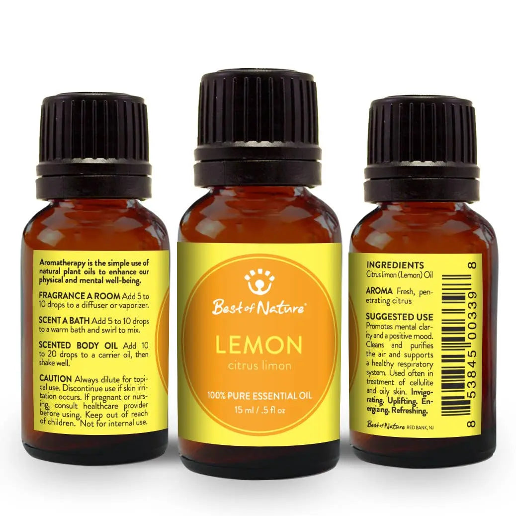 Lemon essential oil | Fresh citrus aroma | 15ml
