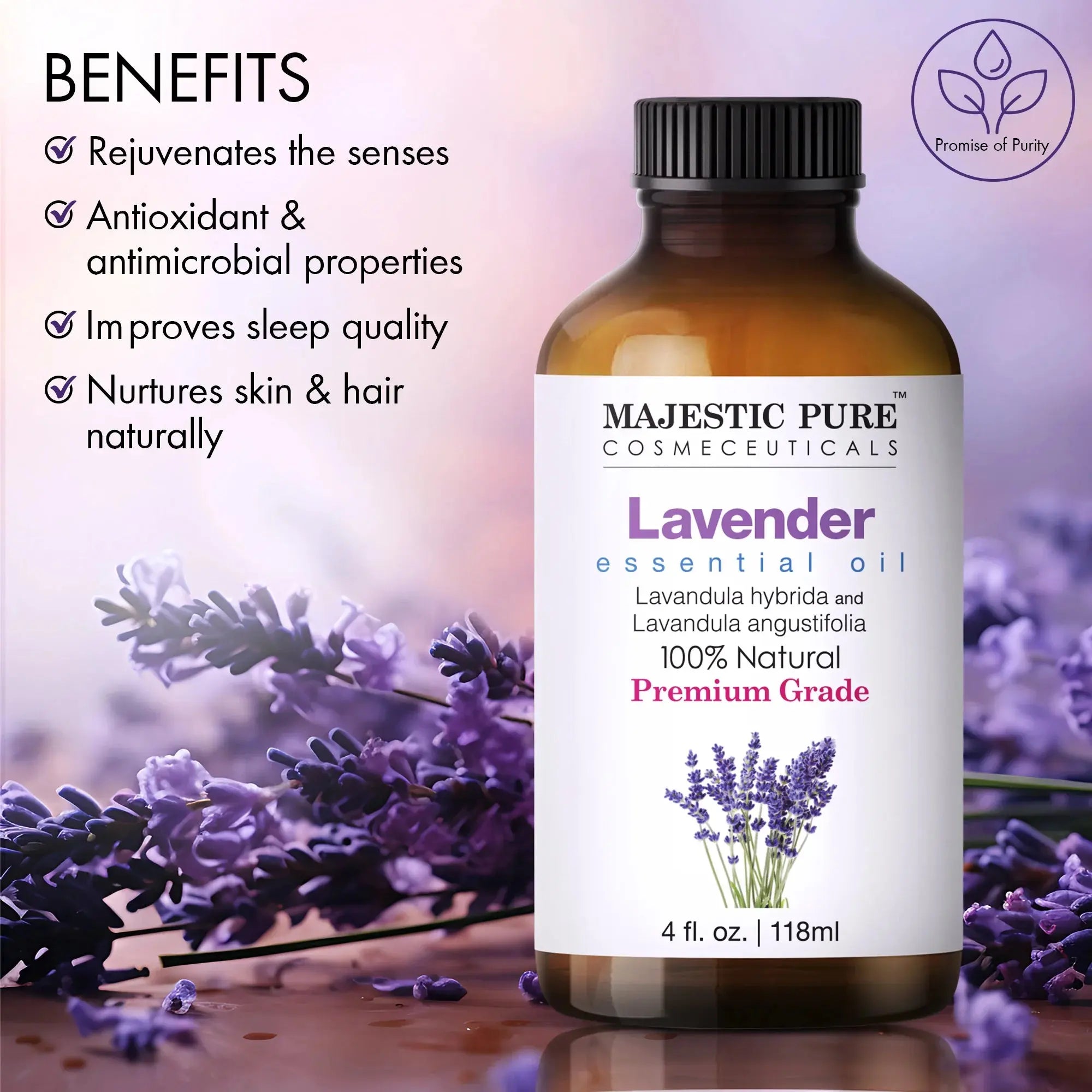 Lavender essential oil | 100% natural | 4 fl oz