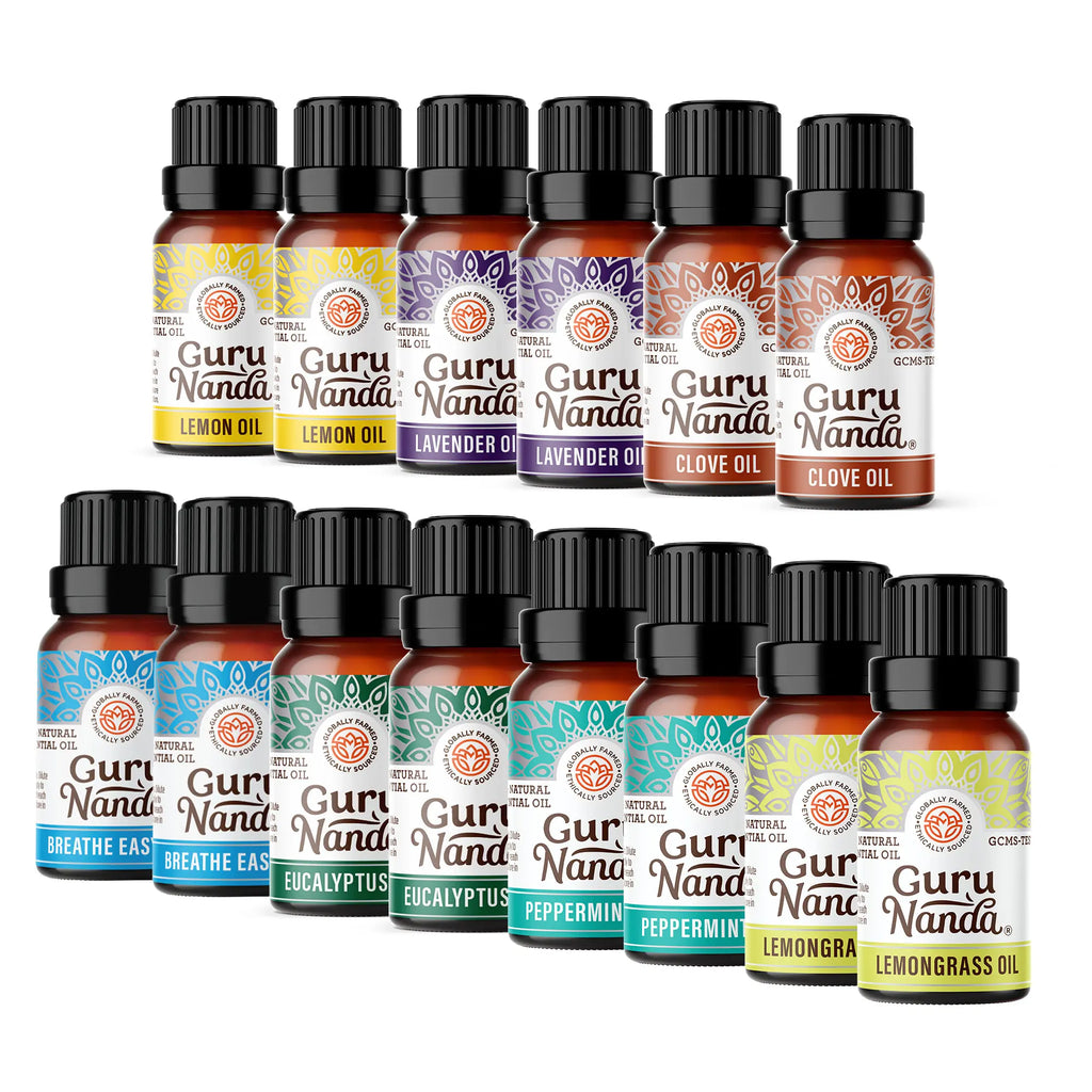 Deluxe essential oils collection | Seven pure oils, two bottles each | Value pack