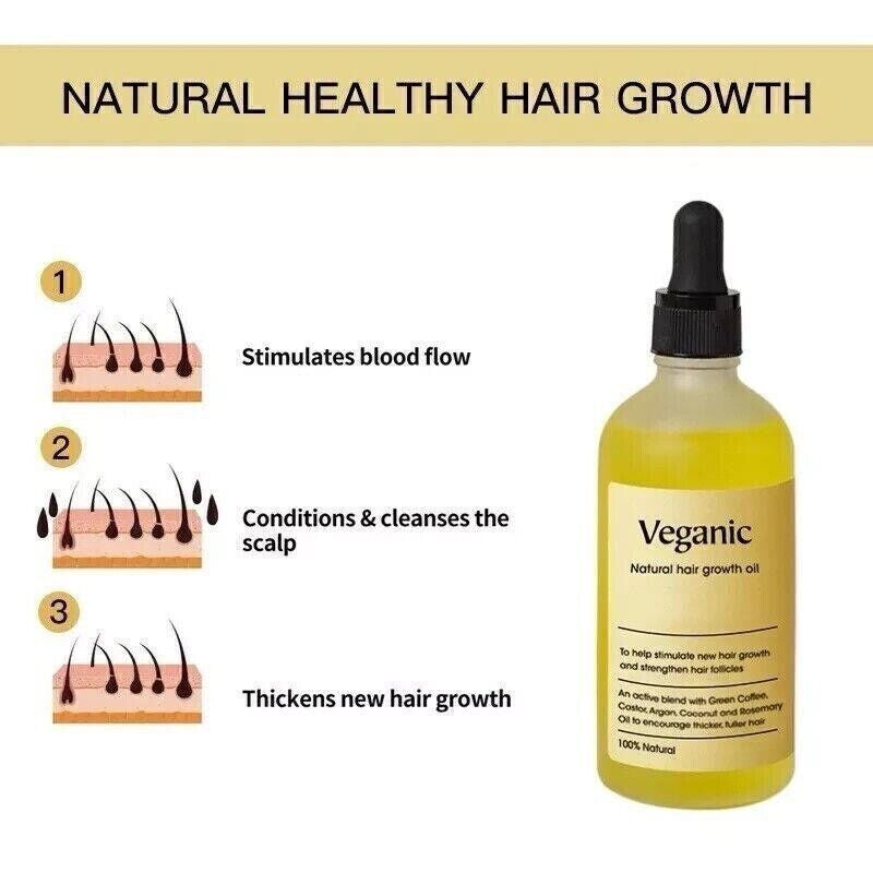Natural hair growth oil | Veganic | 60ml