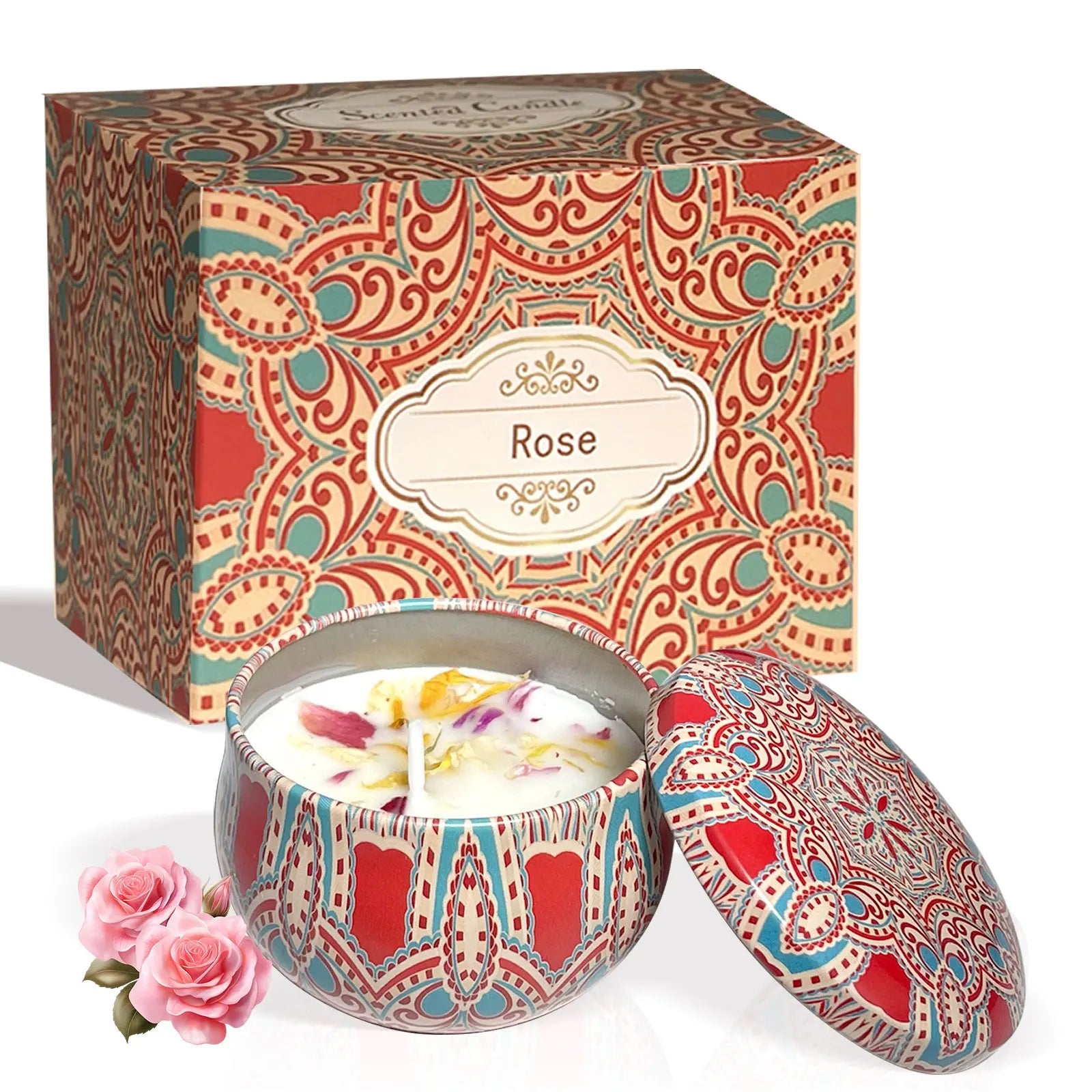 Soy wax scented candle | 2.5 oz | rose, vanilla, fig, or mint