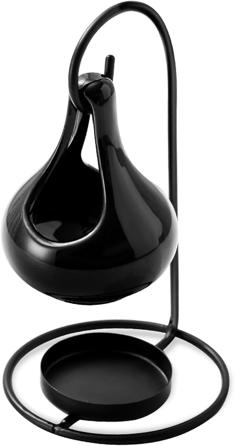 Hanging cauldron wax melt burner | Black | Ceramic