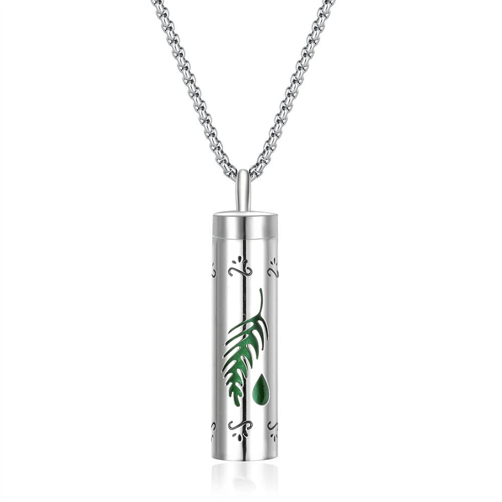 Aromatherapy necklace diffuser | 316L stainless steel locket | 65cm chain