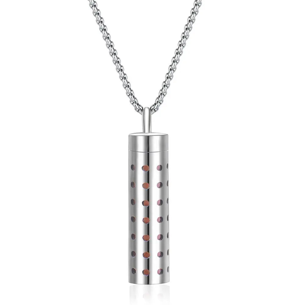 Aromatherapy necklace diffuser | 316L stainless steel locket | 65cm chain