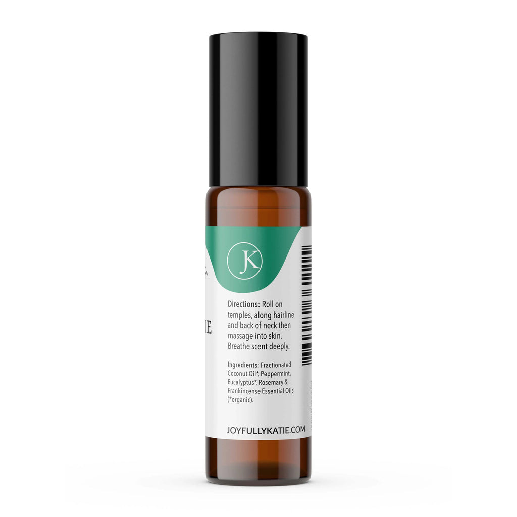 Migraine Relief essential oil roller | Pre-diluted blend | Peppermint, Eucalyptus, Rosemary, Frankincense