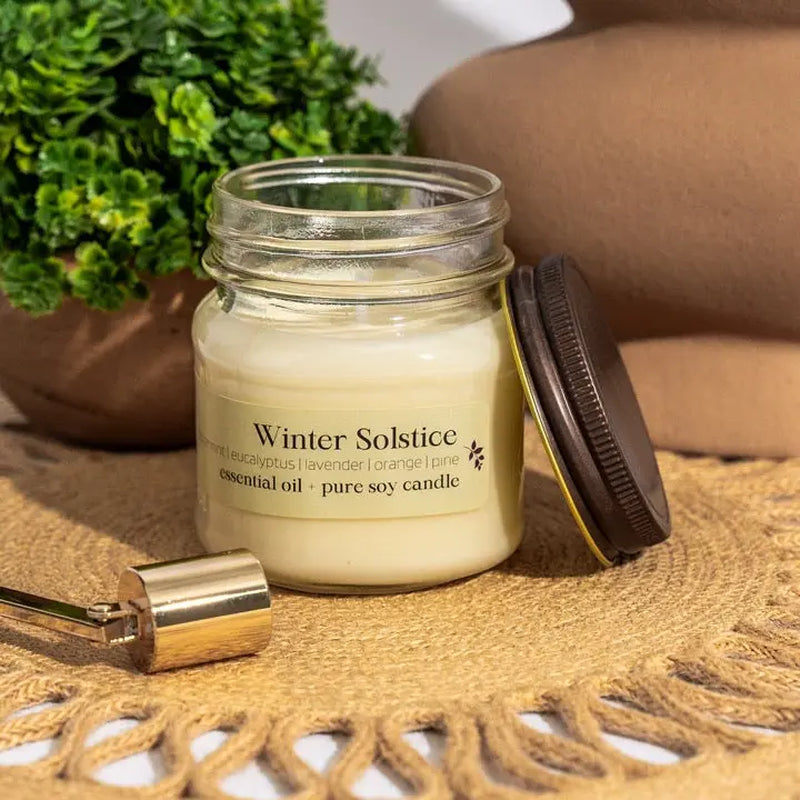 Soy wax essential oil candle | Winter Solstice | 6 oz or 16 oz