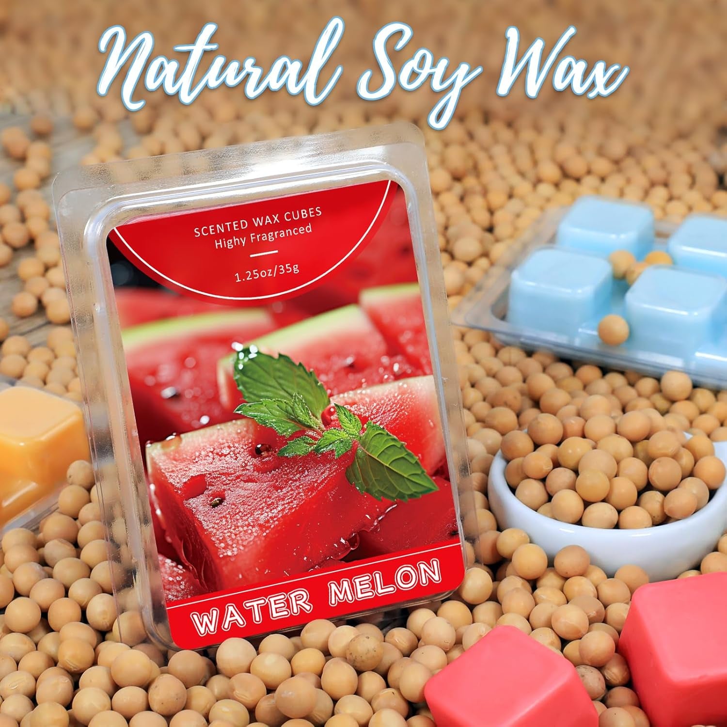 Soy wax melts | Fresh fruits & florals | 6-pack